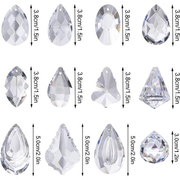 Clear Jewelry Crystals Pendants Chandelier Lamp Lighting Drops Prisms - Picture 3 of 7